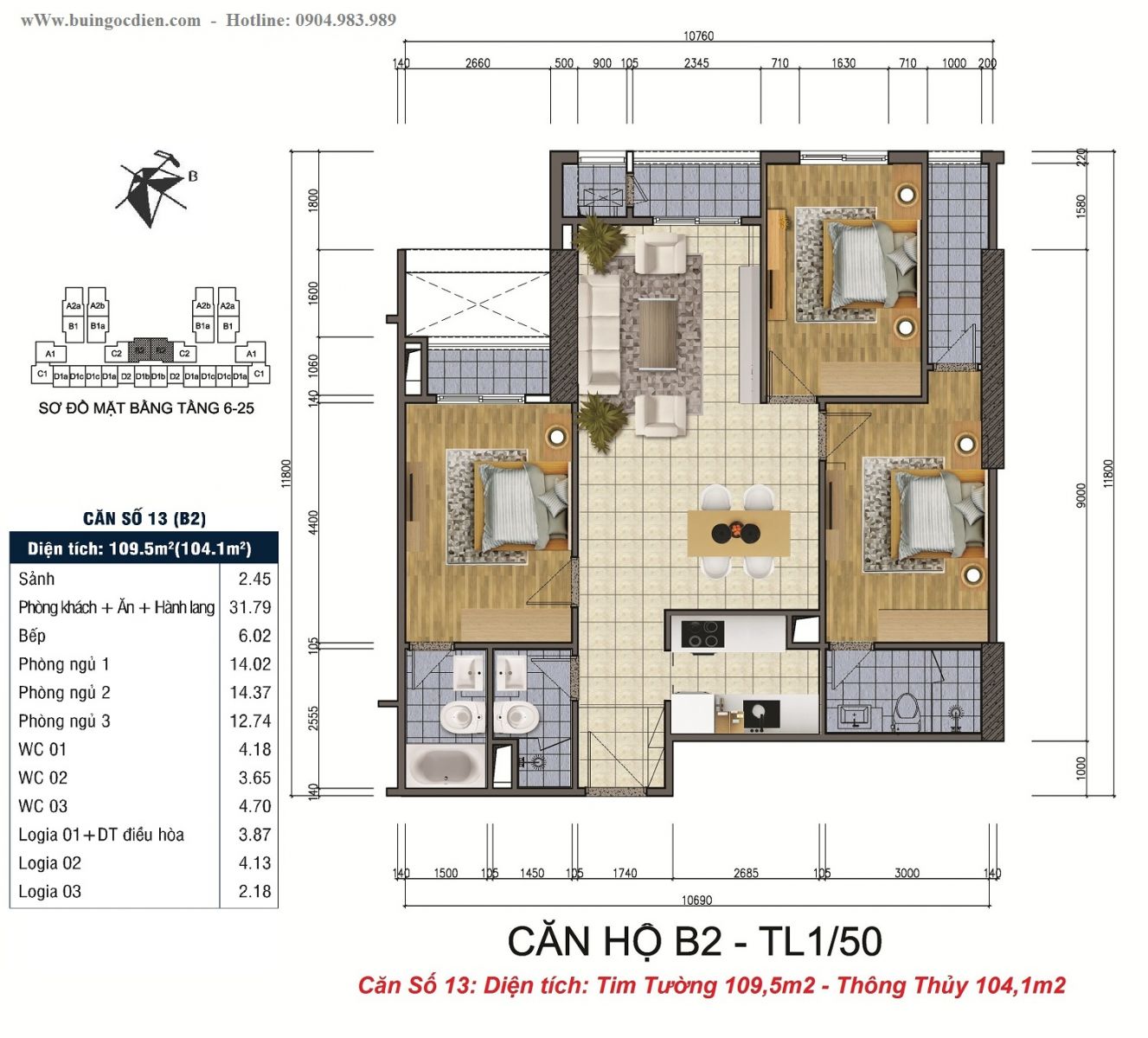 căn số 13 goldsilk complex